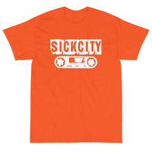 Load image into Gallery viewer, Orange Short Sleeve T-Shirt With White Sick City Logo On Front