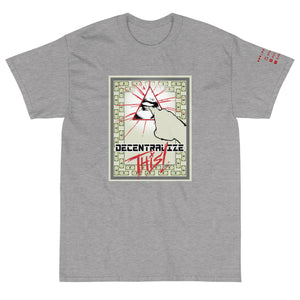 Sport Grey Short Sleeve T-Shirt with Decentalize This artwork on the front