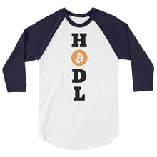 Load image into Gallery viewer, Bitcoin HODL Baseball T Shirt | Bitcoin T Shirts | Krypto Threadz