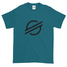 Load image into Gallery viewer, Galapagos Blue Short Sleeve Stellar T Shirt With Black Stellar S Logo