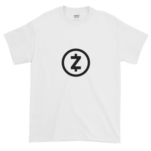 White Short Sleeve T Shirt With Black Z-Cash Logo
