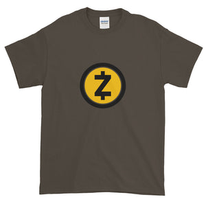 Olive Short Sleeve T Shirt With Yellow and Black ZCash Logo