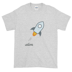 Ash Short Sleeve T-Shirt With Grey and Blue Stellar Rocket Logo