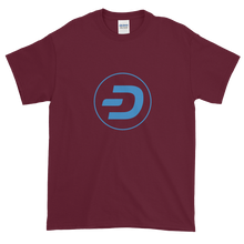 Load image into Gallery viewer, Maroon Short Sleeve T-Shirt With Blue Dash Logo