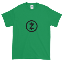 Load image into Gallery viewer, Green Short Sleeve T Shirt With Black Z-Cash Logo