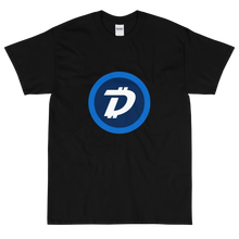 Load image into Gallery viewer, Black Short Sleeve T-Shirt With White and Blue DigiByte Logo