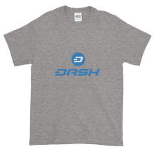 Load image into Gallery viewer, Grey Short Sleeve T-Shirt With Blue and White Dash Logo