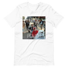 Load image into Gallery viewer, White Short Sleeve T-Shirt With Fuck The Police Design With E.T.