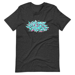 Dark Grey Short Sleeve T-Shirt With Krypto Threadz Graffiti Design