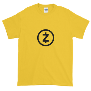 Yellow Short Sleeve T Shirt With Black Z-Cash Logo