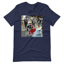 Load image into Gallery viewer, Navy Short Sleeve T-Shirt With Fuck The Police Design With E.T.