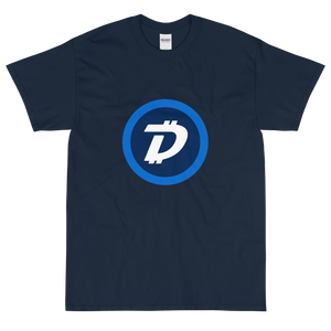 Navy Blue Short Sleeve T-Shirt With White and Blue DigiByte Logo