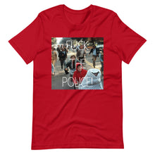Load image into Gallery viewer, Red Short Sleeve T-Shirt With Fuck The Police Design With E.T.