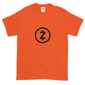 Orange Short Sleeve T Shirt With Black Z-Cash Logo