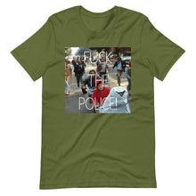 Load image into Gallery viewer, Olive Green Short Sleeve T-Shirt With Fuck The Police Design With E.T.