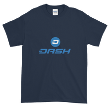 Load image into Gallery viewer, Navy Blue Short Sleeve T-Shirt With Blue and White Dash Logo