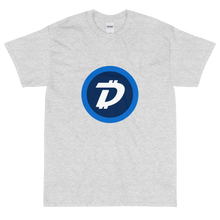 Load image into Gallery viewer, Ash Short Sleeve T-Shirt With White and Blue DigiByte Logo