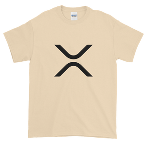Sand Short Sleeve XRP T Shirt With Black XRP Logo