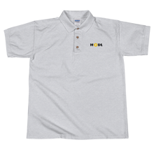 Load image into Gallery viewer, Grey Short Sleeve Polo Shirt With Krypto Threadz Bitcoin HODL Logo