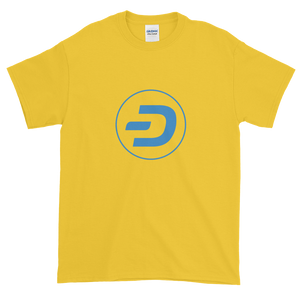 Yellow Short Sleeve T-Shirt With Blue Dash Logo