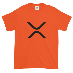 Orange Short Sleeve XRP T Shirt With Black XRP Logo