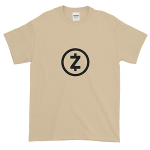Sand Short Sleeve T Shirt With Black Z-Cash Logo