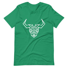 Load image into Gallery viewer, Green Short Sleeve T-Shirt With White Cardano Bull