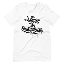Load image into Gallery viewer, White Short Sleeve T-Shirt With Made in San Diego Design in Graffiti
