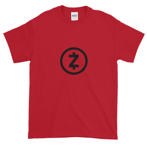 Red Short Sleeve T Shirt With Black Z-Cash Logo