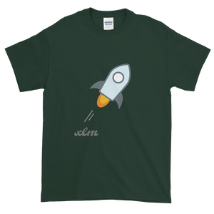 Forest Green Short Sleeve T-Shirt With Grey and Blue Stellar Rocket Logo