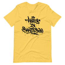 Load image into Gallery viewer, Yellow Short Sleeve T-Shirt With Made in San Diego Design in Graffiti