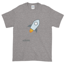 Load image into Gallery viewer, Grey Short Sleeve T-Shirt With Grey and Blue Stellar Rocket Logo