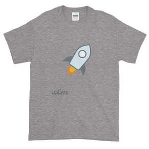 Grey Short Sleeve T-Shirt With Grey and Blue Stellar Rocket Logo
