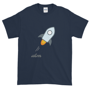 Navy Blue Short Sleeve T-Shirt With Grey and Blue Stellar Rocket Logo