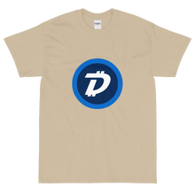 Load image into Gallery viewer, Sand Short Sleeve T-Shirt With White and Blue DigiByte Logo