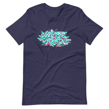 Load image into Gallery viewer, Navy Blue Short Sleeve T-Shirt With Krypto Threadz Graffiti Design