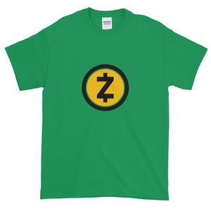 Green Short Sleeve T Shirt With Yellow and Black ZCash Logo