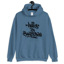 Load image into Gallery viewer, Indigo Blue Hoodie With Made in San Diego On Front in Graffiti