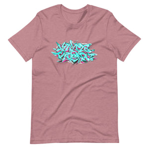 Orchid Short Sleeve T-Shirt With Krypto Threadz Graffiti Design