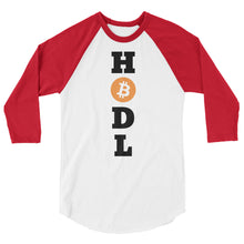 Load image into Gallery viewer, Bitcoin HODL Baseball T Shirt | Bitcoin T Shirts | Krypto Threadz