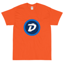 Load image into Gallery viewer, Orange Short Sleeve T-Shirt With White and Blue DigiByte Logo