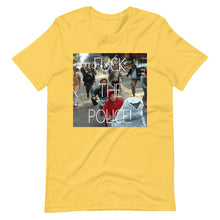Load image into Gallery viewer, Yellow Short Sleeve T-Shirt With Fuck The Police Design With E.T.