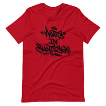 Load image into Gallery viewer, Red Short Sleeve T-Shirt With Made in San Diego Design in Graffiti