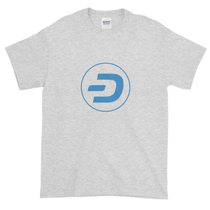 Ash Short Sleeve T-Shirt With Blue Dash Logo