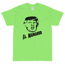 Load image into Gallery viewer, Key Lime Short Sleeve T-Shirt With Black and White Donald Trump El Mamador Logo