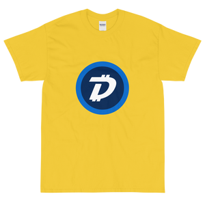 Yellow Short Sleeve T-Shirt With White and Blue DigiByte Logo