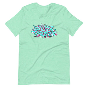 Mint Short Sleeve T-Shirt With Krypto Threadz Graffiti Design