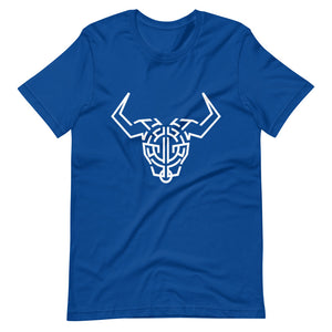 Royal Blue Short Sleeve T-Shirt With White Cardano Bull