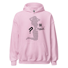 Load image into Gallery viewer, Pink Stripper Coin Hoodie with silhouette of a stripper outlined in binary code on the front of the hoodie