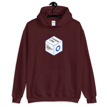 Load image into Gallery viewer, Maroon Hoodie with Chainlink Box Logo in White and Blue on the front